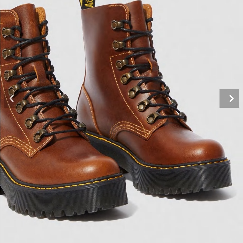 Dr. Martens Leona Butterscotch Platform Lace Up Boot
Size 8